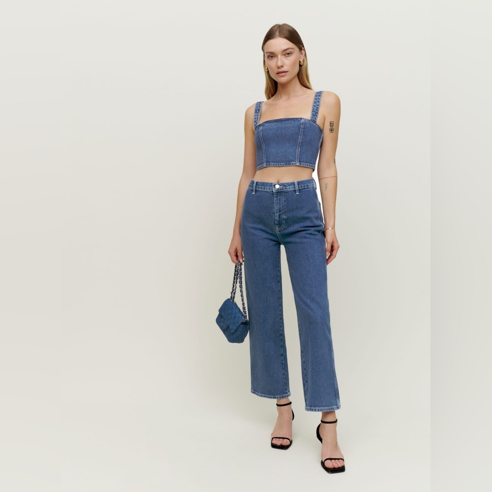 Reformation Sunny Denim Two Piece Set
